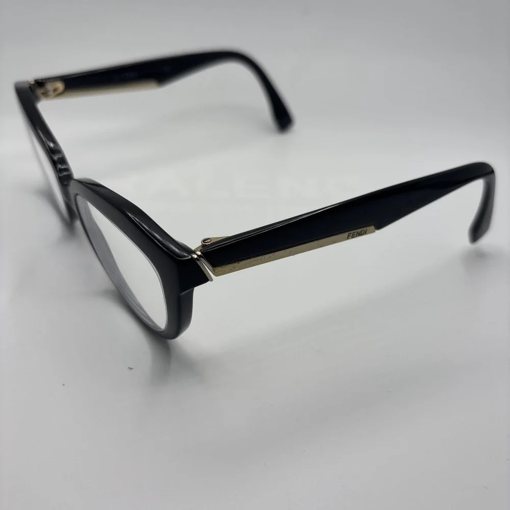FENDI FF 0020 D28 BLACK GOLD AUTHENTIC DESIGNER FRAMES EYEGLASSES 140mm #C307